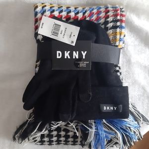 3 pc Hat, Gloves & Houndstooth Scarf set